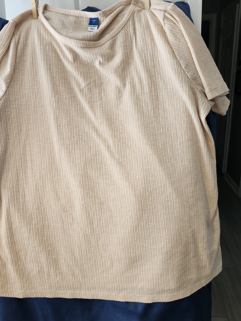 Neutral Patterned Ruffle Sleeve Peplum Top - Picture 2 of 2